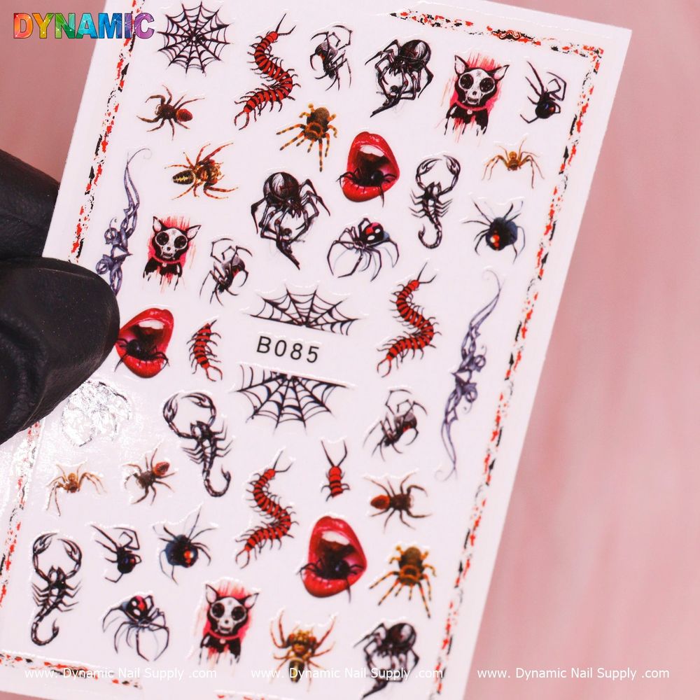 creepy Halloween nail stickers sheet - 2