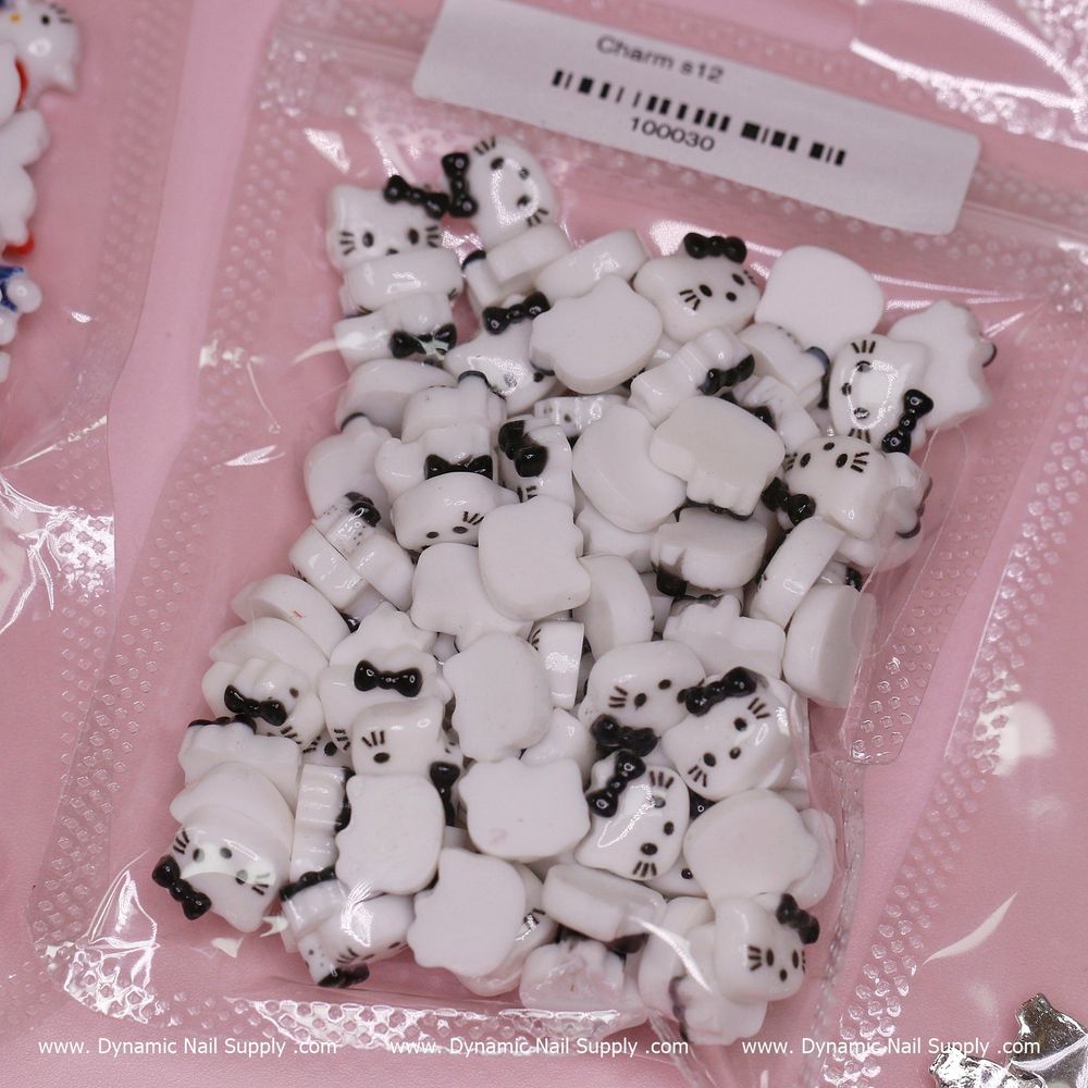 black resin Hello Kitty nail charms pack - 2