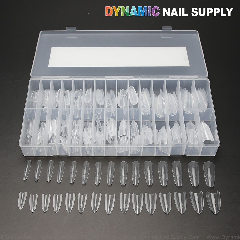 Long almond double dual nail forms box - 4