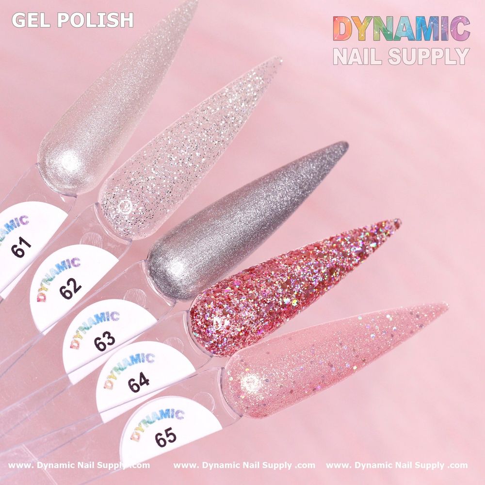 five reflective gel polish bottles - 2