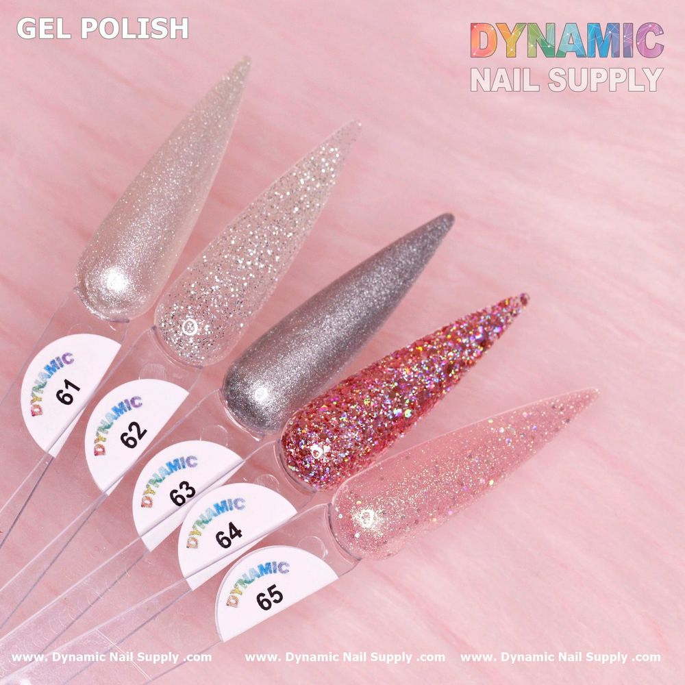 five reflective gel polish bottles - 3
