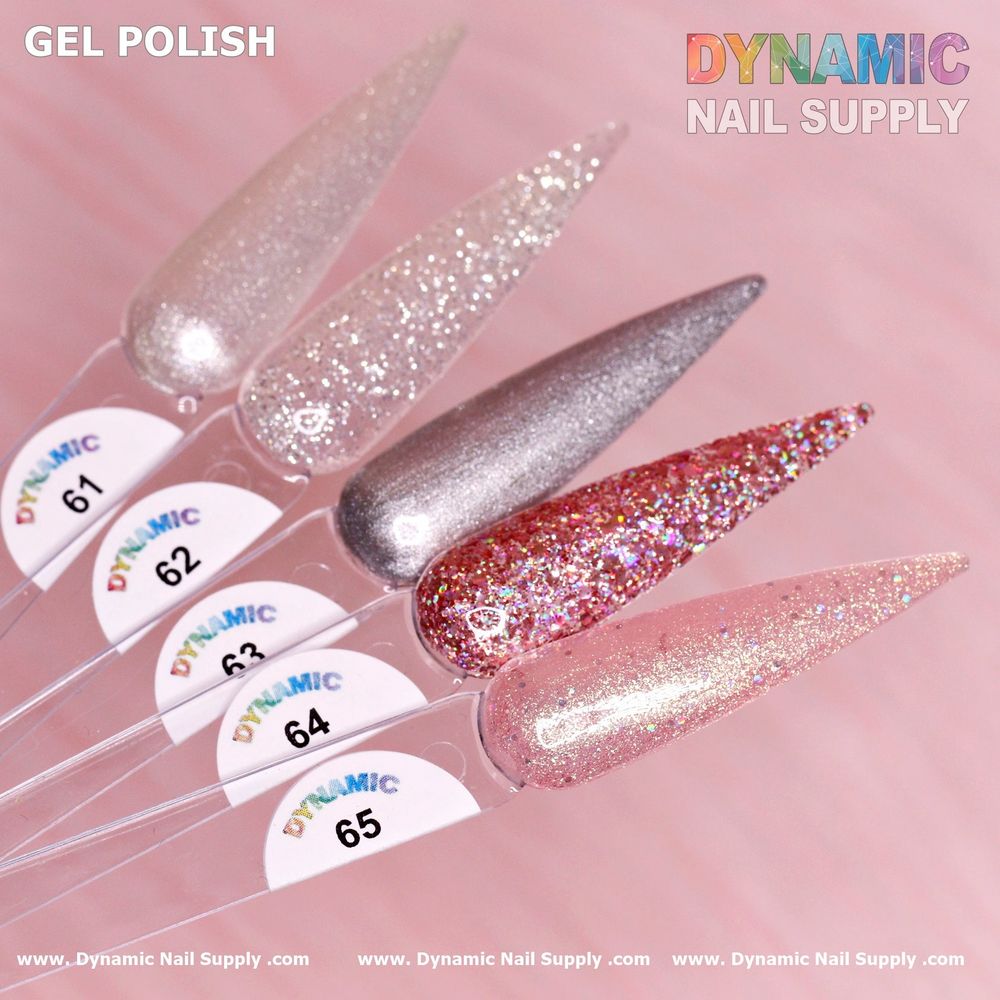five reflective gel polish bottles - 4