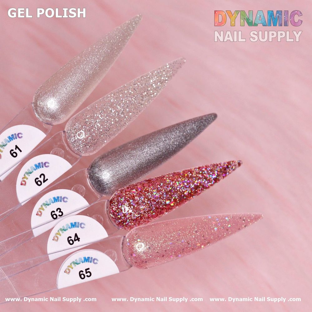 five reflective gel polish bottles - 5