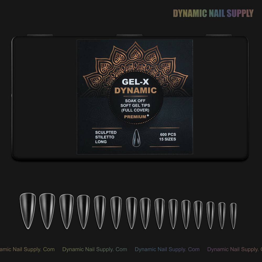 long stiletto soft gel nail tips clear - 14