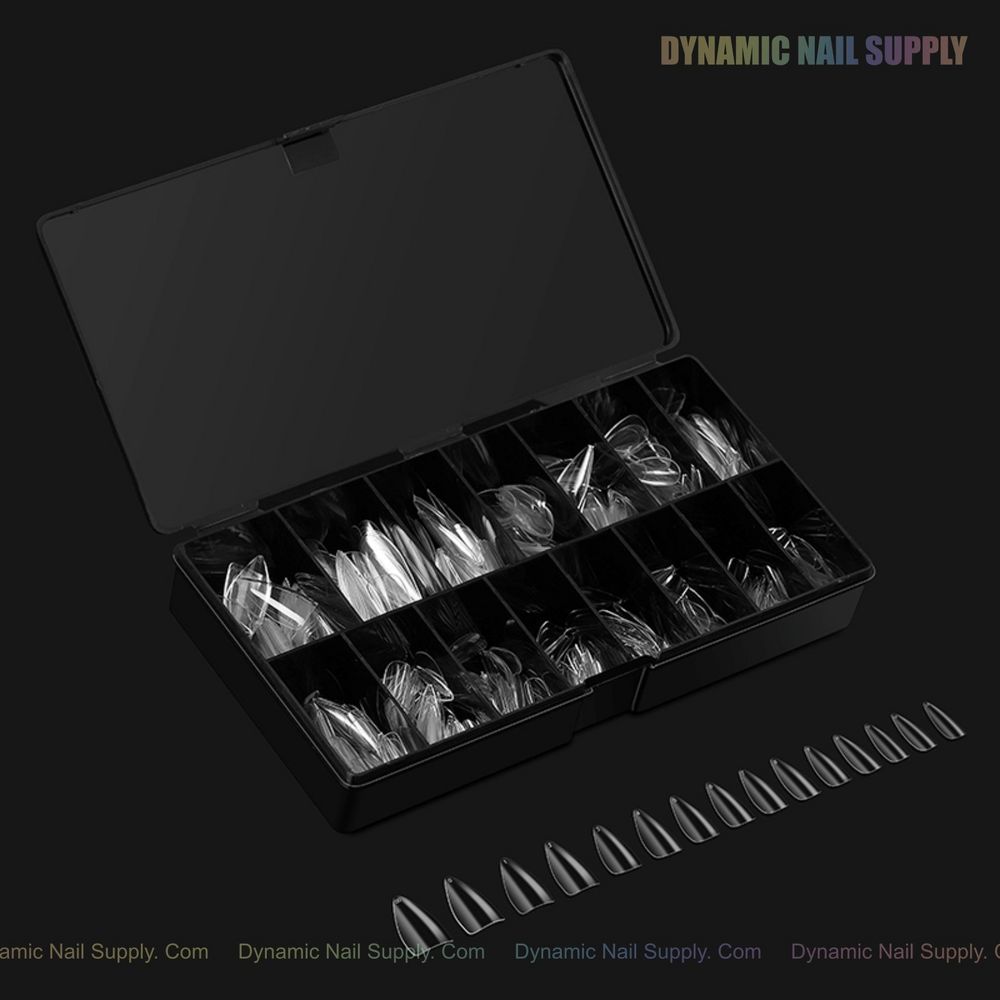 long stiletto soft gel nail tips clear - 17