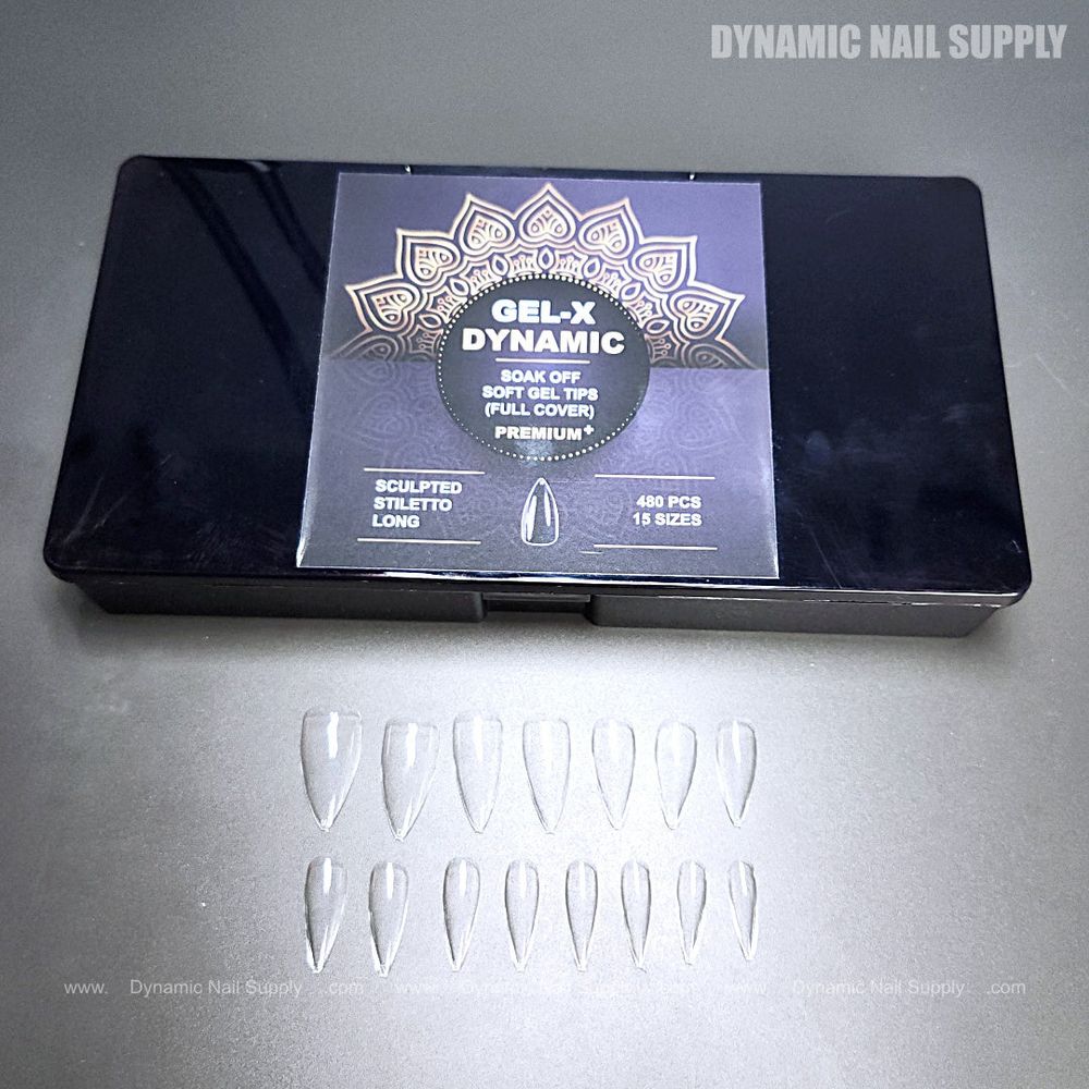 long stiletto soft gel nail tips clear - 3