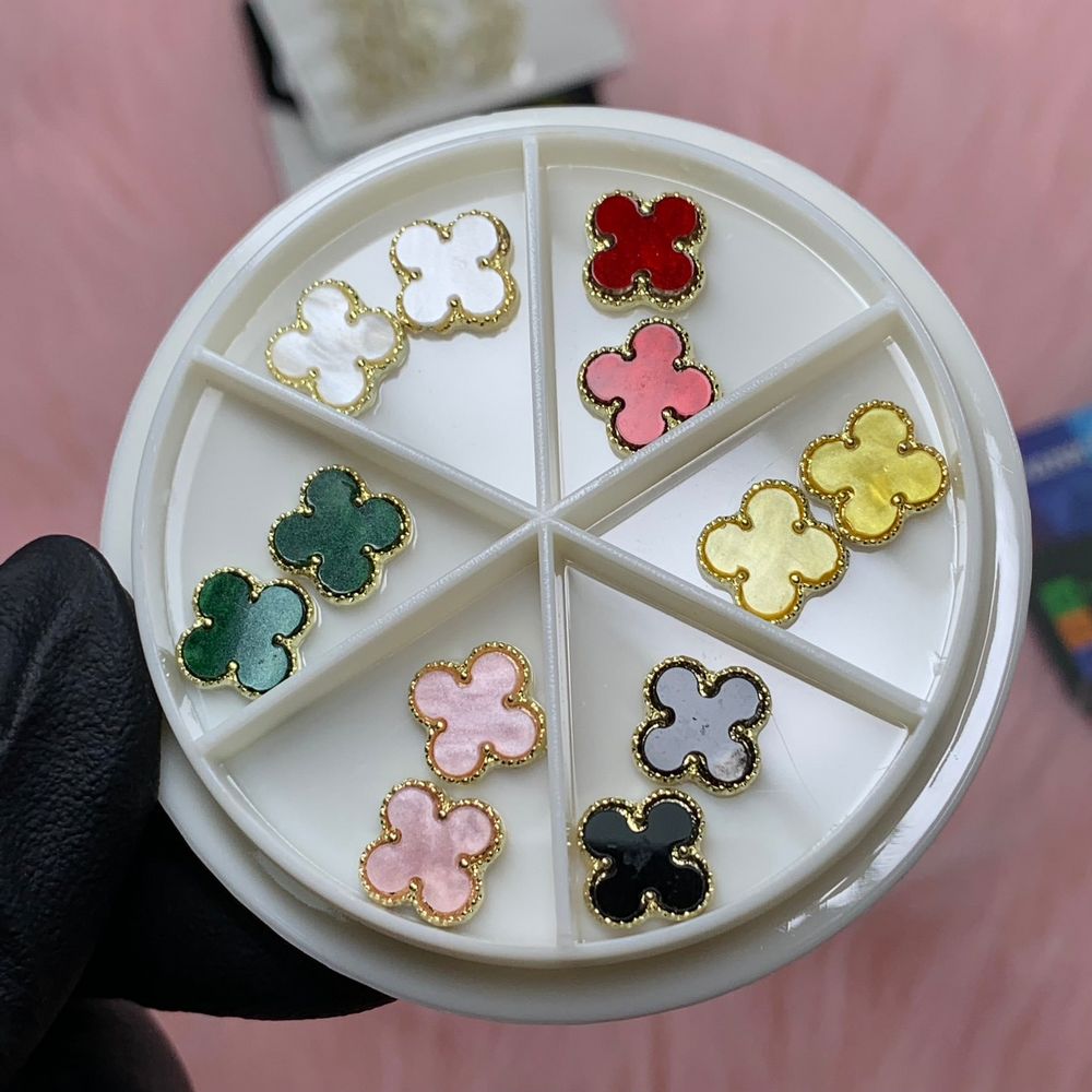 12-piece luxury 3D nail charms set - 3