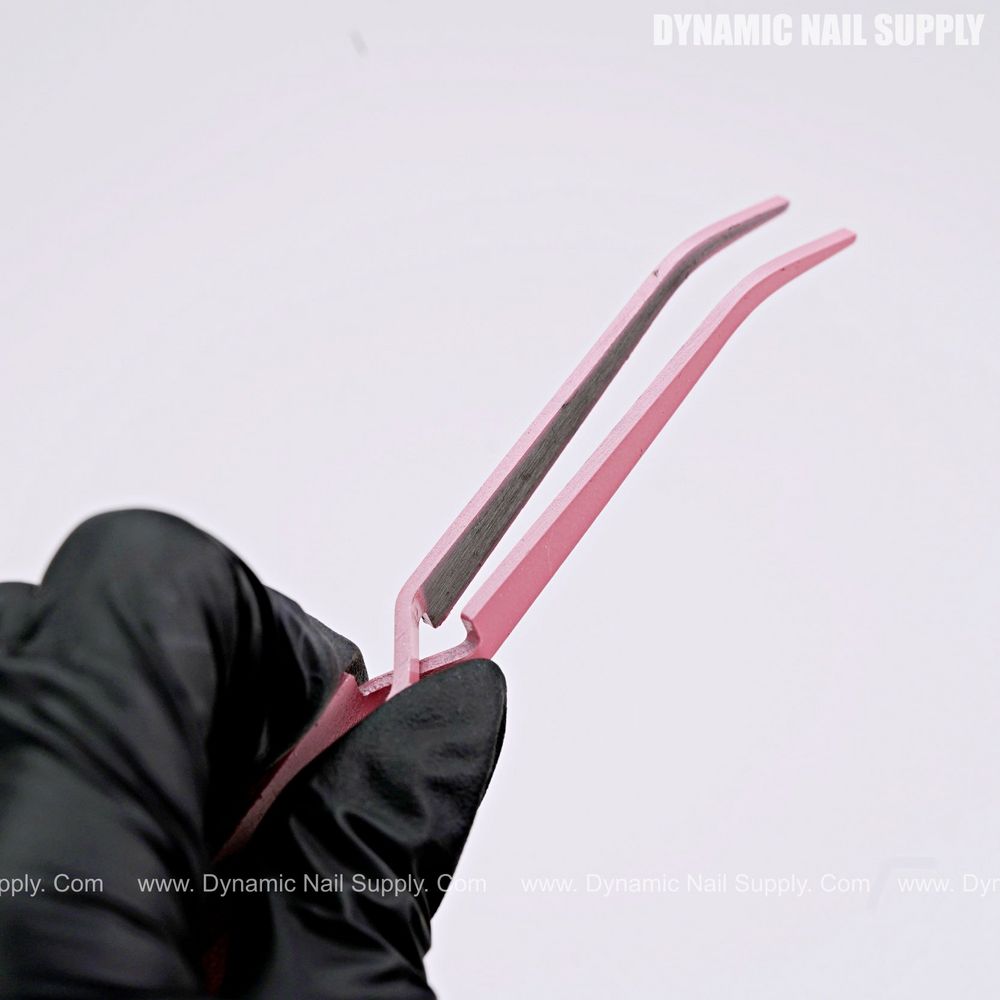 reverse-action curved pointed tweezers - 2
